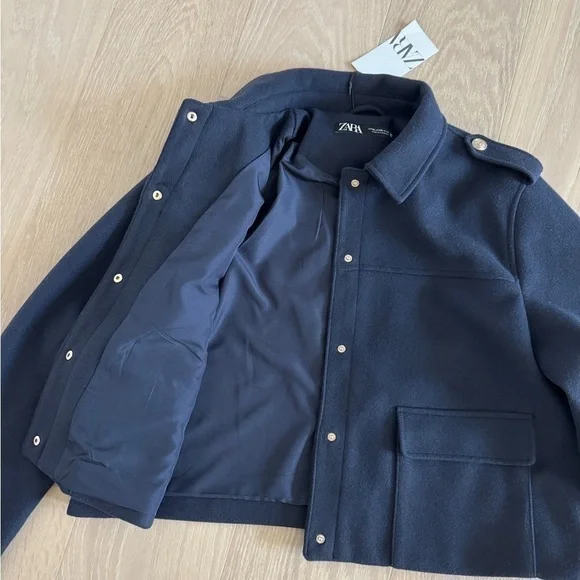 Zara Navy Blue Jacket - Picture 3 of 4